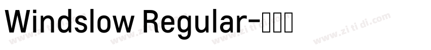 Windslow Regular字体转换